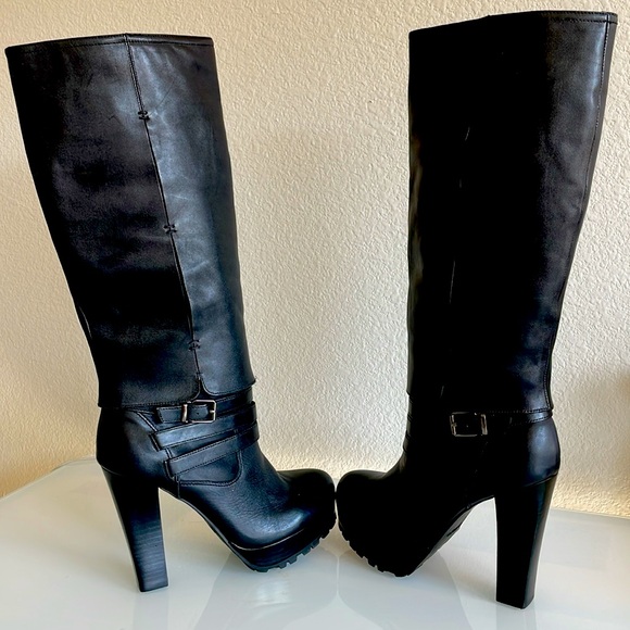 NWOT Hinge leather knee high boots 8 1/2 - Picture 5 of 9
